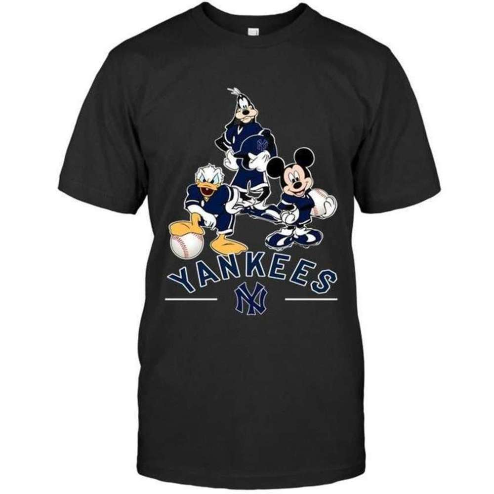 New York Yankees Mickey Donald Goofy Disney Fan Unisex T-Shirt